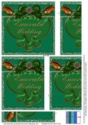 Emerald Double Rose Anniversary 5in One Side Stacker