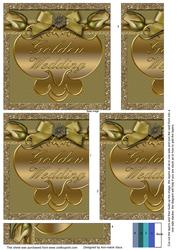 Gold Double Rose Anniversary 5in One Side Stacker