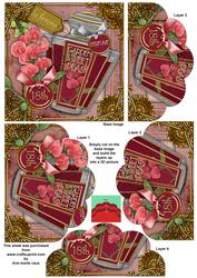 Sweet Peas Perfume 5in Scalloped Bottom Stacker