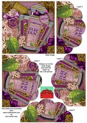 Lilac Perfume 80th Birthday 5in Scallop Bottom Stacker