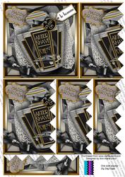 Silver Aftershave Birthday 5in Zig Zag One Side Stacker