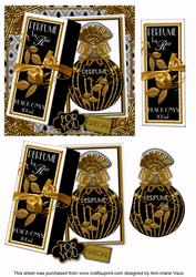 Black Onyx Boxed Perfume for You Decoupage Step-by-step