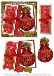 Ruby Boxed Perfume for You Decoupage Step-by-step