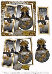 Silver Boxed Perfume for You Decoupage Step-by-step