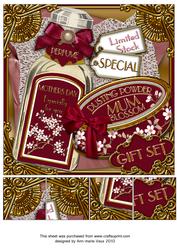 Mothers Day Blossom Perfume Gift Set 8in Topper Sheet
