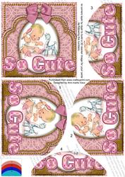 So Cute Baby Girl 5in Round Bottom Stacker