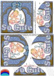 So Cute Baby Boy 5in Round Bottom Stacker