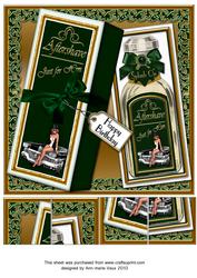 Racing Green Aftershave Birthday 8in Topper Sheet