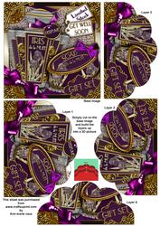 Night Iris Perfume Get Well Soon 5in Scallop Bottom Stacker