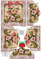 Lace Blossom Butterfly 5in Scallop Bottom Stacker