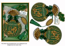 Emerald Perfume 7x5in Decoupage Step by Step Sheet