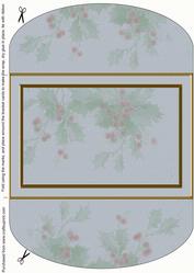 Christmas Holly Bells Bracket Card Wrap
