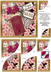 Rose Blossom Perfume Sister 6in Duo Corner Stacker