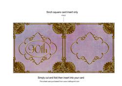 Parma Violet Perfume 90th Insert for 5inch Square Card