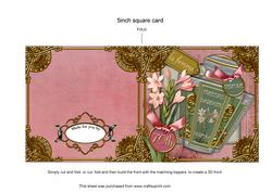Freesias Perfume 70th Birthday 5in Cut and Fold Card