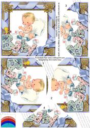 Baby Boy Blue 5in Round Bottom Stacker