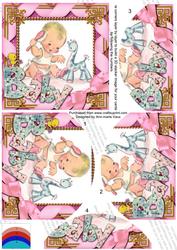 Baby Girl Pink 5in Round Bottom Stacker