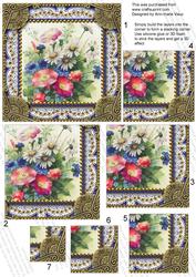 Blue Wildflowers 5in One Corner Stacker