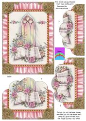 Church Window Ruffle 7x5in Scallop Bottom Stacker