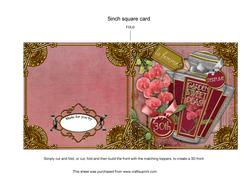 Sweet Peas Perfume 30th Birthday 5in Cut and Fold Card