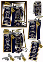 Boxed Blue Aftershave for Fathers Day Decoupage Step by Step