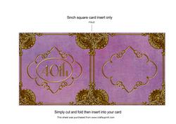 Pure Lilac Perfume 40th Birthday Matching Card Insert