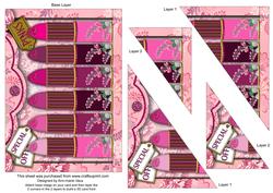 Pink Lipstick Bag 7x5inch Triangle Duo Corner Stacker