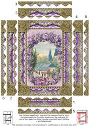 Lavender View Lace 7x5in Wavy Spiral Edge Stacker