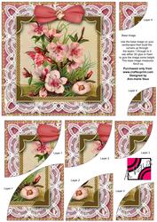 Lace Blossom 6 Inch Duo Corner Stack Card Front
