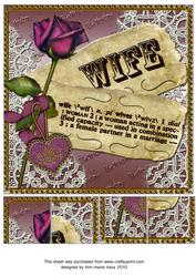 Plum Rose Wife Definition 8inch Picture Topper Sheet