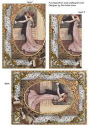 Strictly Dancing Couple Lace 7x5in One Corner Stacker