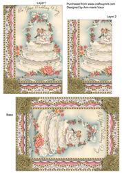 On Your Wedding Day Cake 7x5inch One Corner Stacker