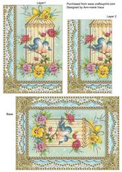 Lovebirds Lace 7x5inch One Corner Stacker