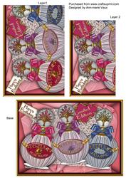 Perfume Trio Birthday 7x5inch One Corner Stacker