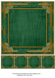 Tapestry Deep Green Frame 8in Picture Topper Sheet