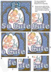 New Baby Blue Cute 5in One Corner Stacker