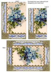 Forget-me-knots Lace 7x5inch One Corner Stacker