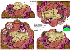 Pink Carnations Friend Scalloped Bottom Stacker