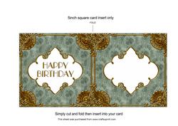 Pink Glitter Shoe Birthday Matching Insert for 5inch Sq Card