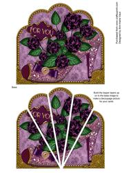 Lilac Roses Glitter Shoes Ornate Scallop Deco Stacker