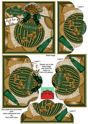 Emerald Happy Birthday Perfume 5in Scallop Bottom Stacker