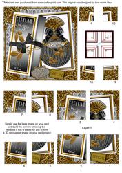 Boxed Silver Perfume 5in Quad Corner Stacker