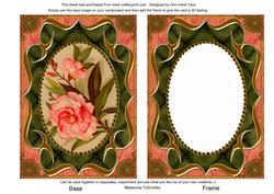 Oriental Peony Fancy Bracket 7x5in Picture Card Front Frame