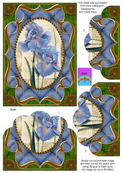 Blue Iris Fancy Bracket 7x5in Scalloped Bottom Stacker