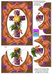 Violet Cross Fancy Bracket 7x5in Scalloped Bottom Stacker