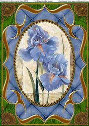 Blue Iris Fancy Bracket A4 Picture Topper Sheet