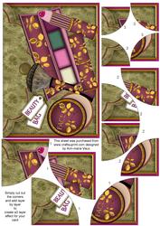 Bag of Plum Make-up A4 Picture Topper Sheet