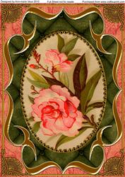 Oriental Peony Fancy Bracket A4 Picture Topper Sheet