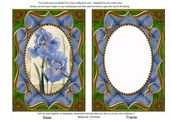 Blue Iris Fancy Bracket 7x5in Picture Card Front Frame