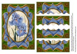Blue Iris Fancy Bracket 7x5in Wavy Top Bottom Stacker